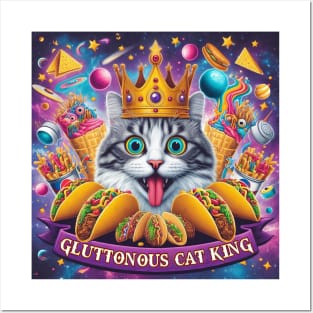 gluttonous cat king Posters and Art